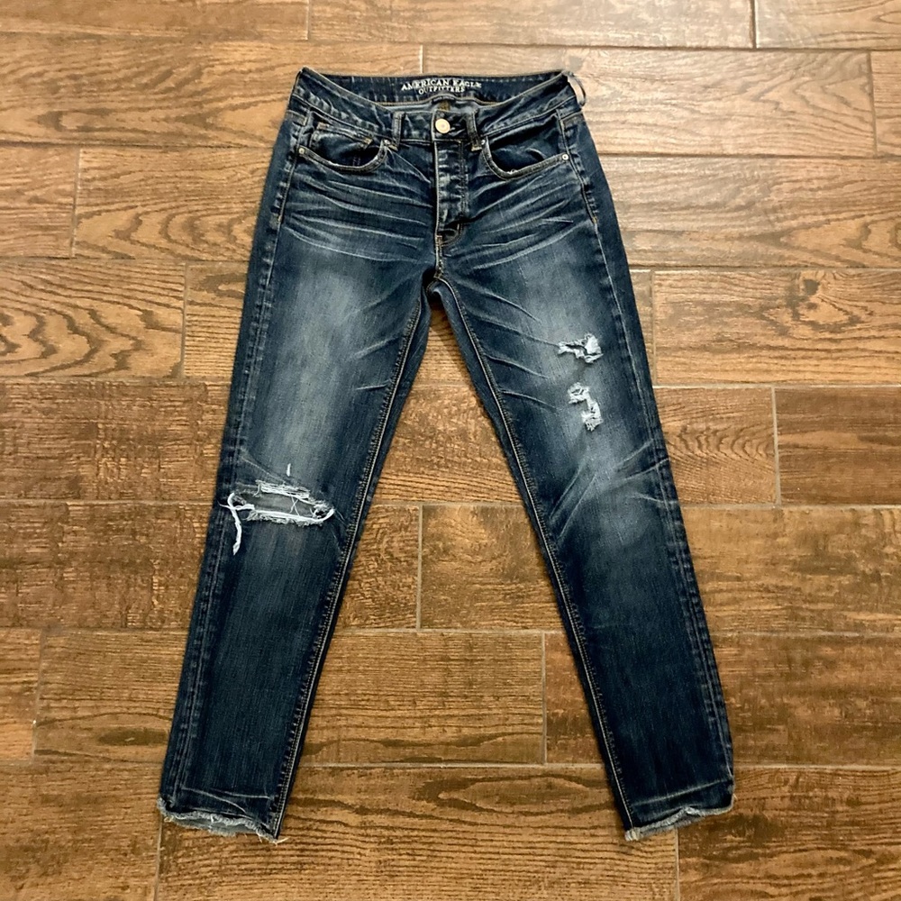 Super Stretch ripped jeans with button fly